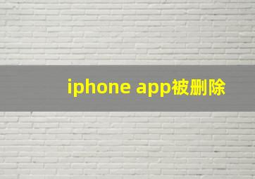 iphone app被删除